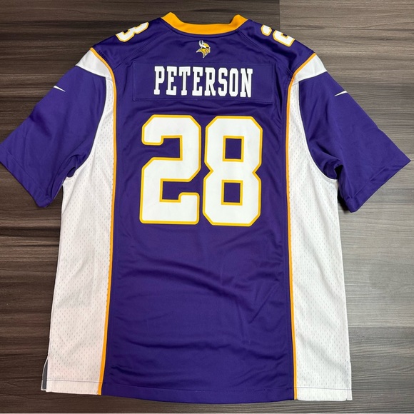 Nike Minnesota Vikings Adrian Peterson NFL On Field Home Game Jersey Men’s Large - Picture 6 of 7